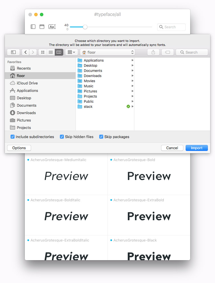 How to download typekit fonts mac
